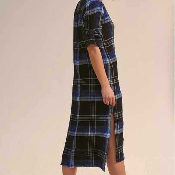 Anthropologie Cloth & Stone Geri Plaid Maxi Dress - Picture 3 of 8